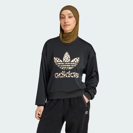 Sudadera Leopard Negro Iw8480 21 Model