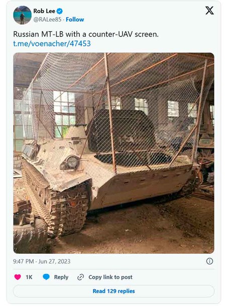 Blindaje Jaulas Combate Tanques Ucrania Rusia