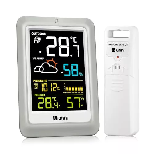 Termómetro inalámbrico para interiores y exteriores con 1 Sensor