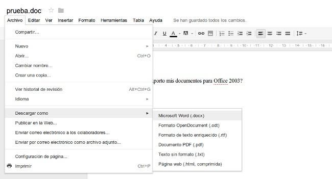 Google Apps dice adiós a la exportación en formato doc, xls y ppt