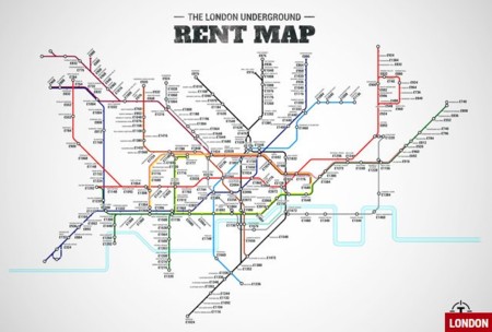 El mapa de metro que muestra cuánto cuesta vivir en Londres