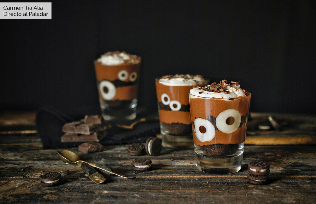 Vasitos de mousse de chocolate y galletas Oreo para Halloween: receta con y sin Magimix Cook Expert