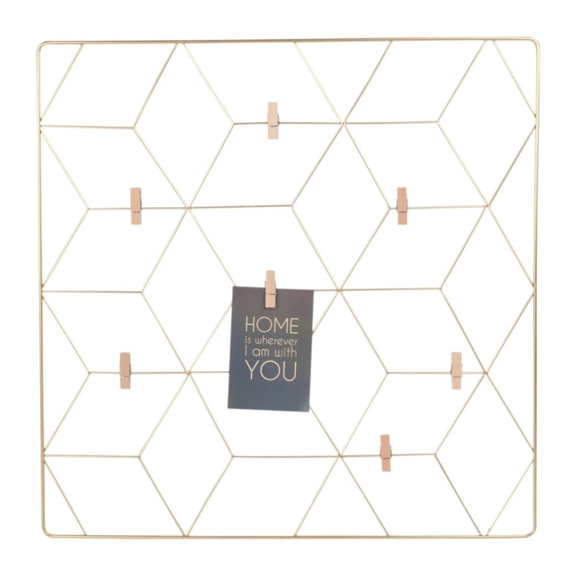Tablón de metal dorado 60x60