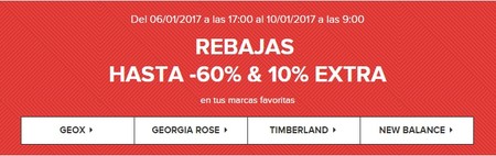 60% de descuento en las rebajas en Sarenza con envío gratis. 10% extra en Geox, Georgia Rose, Timberland y New Balance