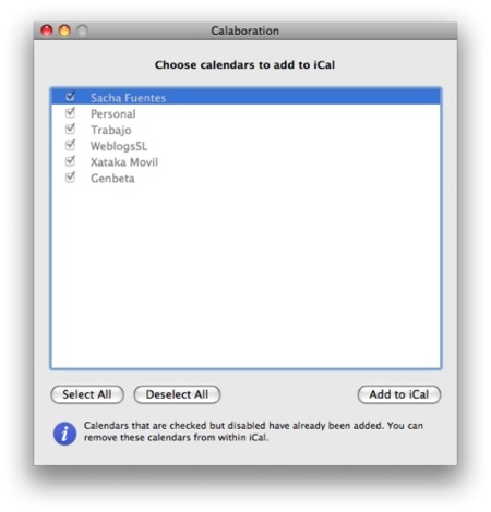 Calaboration, sincroniza Google Calendar e iCal