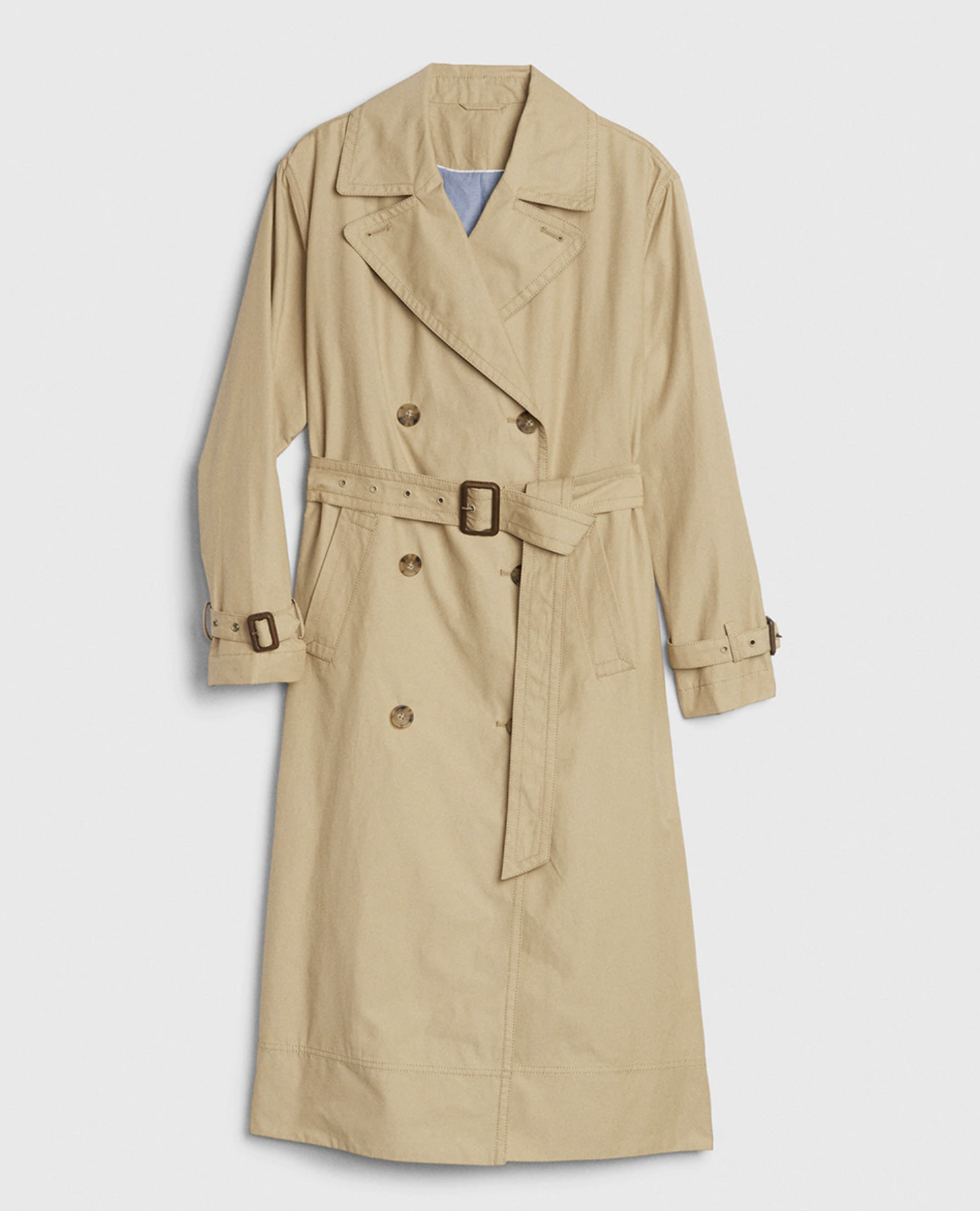 Gabardina larga de mujer en color camel