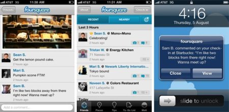 foursquare permite añadir imágenes y comentarios a los check-ins