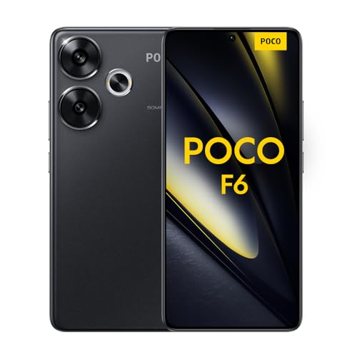 Xiaomi Poco F6 - Smartphone de 8+256GB, Snapdragon 8s Gen 3, Pantalla AMOLED de 120 Hz, Carga Turbo de 90W, cámara Dual de 50MP con OIS, Negro (Versión ES)