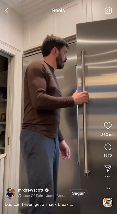 La nevera familiar de Drew.