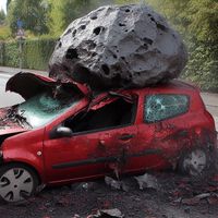 Un meteorito podría estar detrás del destrozo a un Renault Clio que estaba aparcado, pero hay otras teorías... como pis congelado