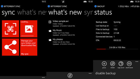 BitTorrent Sync lleva su servicio de almacenamiento P2P a Windows Phone
