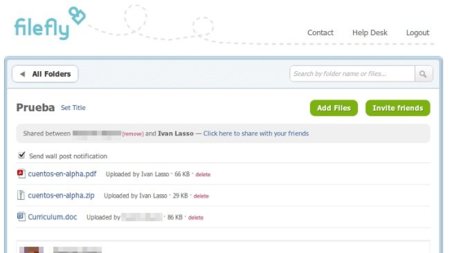 Filefly: comparte archivos a través de Facebook