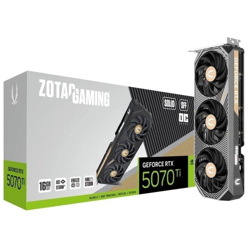 ZOTAC GAMING GeForce RTX 5070 Ti SOLID SFF OC 16GB GDDR7 Reflex 2 RTX AI DLSS4