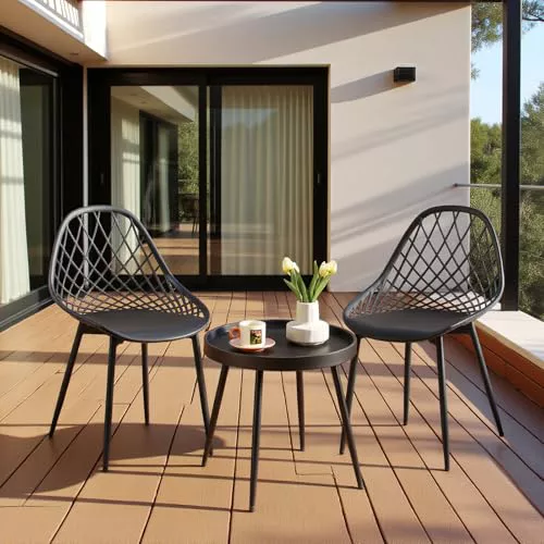 buybyroom Conjunto Balcon con Sillas y Mesa Terraza Exterior
