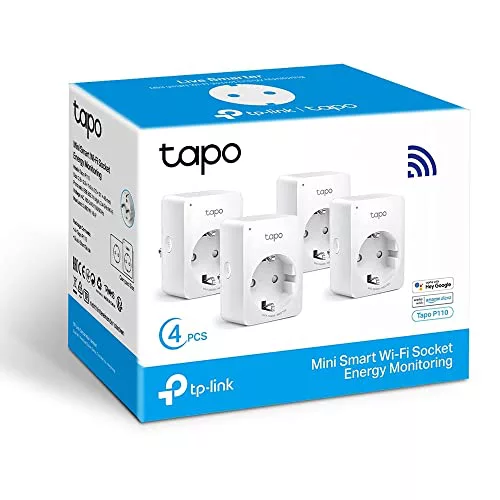 Tapo P110 (pack de 4) – Mini enchufe inteligente Wi-Fi (con monitoreo de energía)