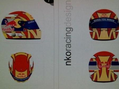 Jaime Alguersuari muestra su nuevo diseño de casco