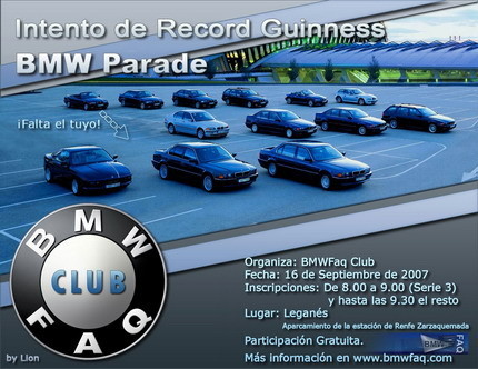 El próximo domingo en Leganés se intentará batir el récord Guinness de BMW juntos