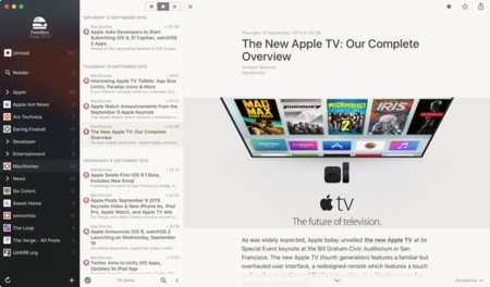 Reeder 3 ya en la App Store: uno de los mejores lectores RSS para OS X