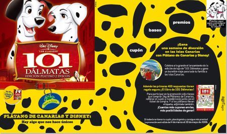 Promoción plátano de Canarias y Disney 2008