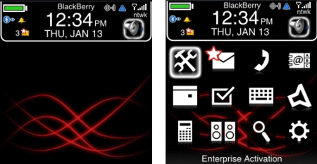 Tema Blackberry que simula la interfaz de la futura serie 9000