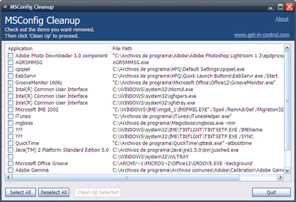 MSConfig Cleanup Utility, limpiando el inicio de Windows