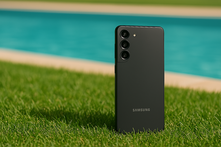 Samsung Galaxy en la piscina