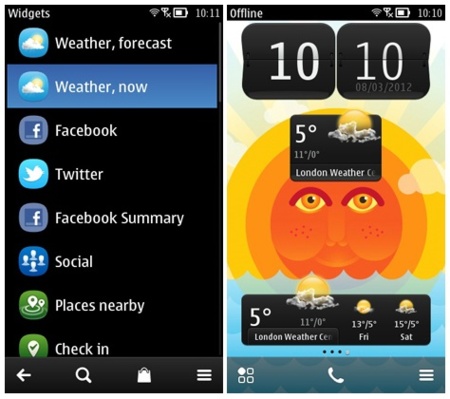 Nokia Weather Widget, información meteorológica al instante en Symbian Belle