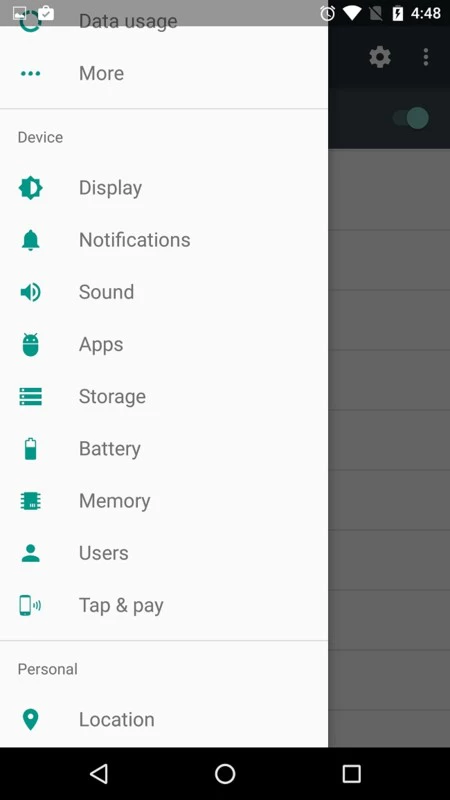 ハンバーガーメニュー