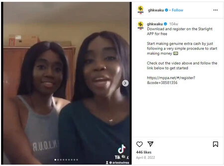 Tiktoker は、これらの詐欺的なアプリケーションの 1 つのダウンロードを宣伝しています。