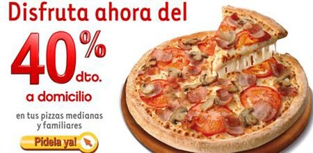 ¡A la caza del descuento on-line en Telepizza!
