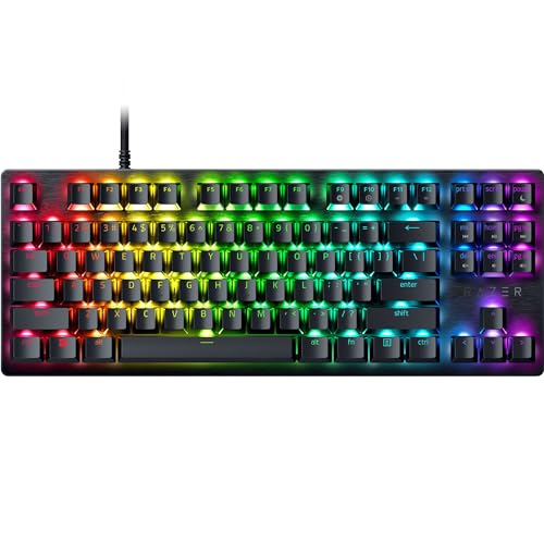 Huntsman V3 X Tenkeyless (Purple Switch) - Teclado óptico para Esports (Diseño sin Teclado numérico, Teclas Totalmente programable, con tecnología RGB) QWERTY ES-Diseño | Negro