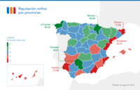 Infografía: ranking de reputación online de las provincias españolas según sus hoteles