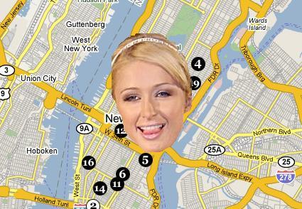 Persigue a Paris Hilton con Google Maps
