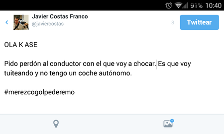 Alerta Twitter al volante