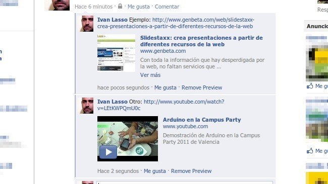 Facebook le pone previsualización de enlaces a los comentarios