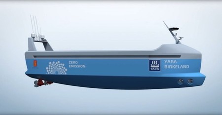 Este buque de carga es totalmente eléctrico y autónomo