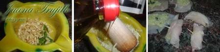 Preparación de los rollitos de pollo al pesto