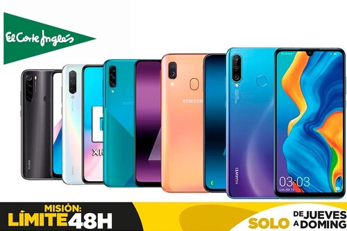 Límite 48 Horas en El Corte Inglés: estos 17 smartphones de Samsung, Xiaomi, OPPO o LG te salen más baratos este fin de semana