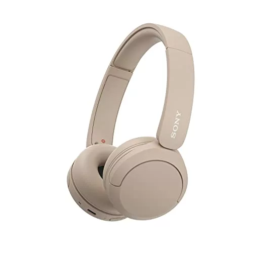 Sony WH-CH520 Auriculares Bluetooth con 50 h de batería, sonido DSEE y micrófono integrado, Beige