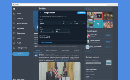 Ya puedes programar tweets y guardar borradores desde la web