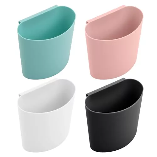 4 Piezas Cesta de Almacenamiento Colgante, Caja de Almacenaje para Colgar, Accesorios para Carrito rodante, Organizador de Cama para carrito rodante, accesorios, ganchos (mixto)