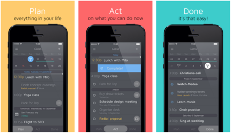 Glass Planner quiere que resumas todas tus tareas GTD en un calendario para iPhone