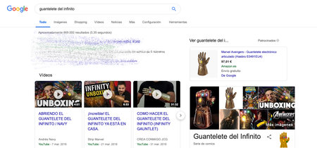 El chasquido del Guantelete del Infinito de Thanos ahora permite eliminar la mitad de los resultados de Google
