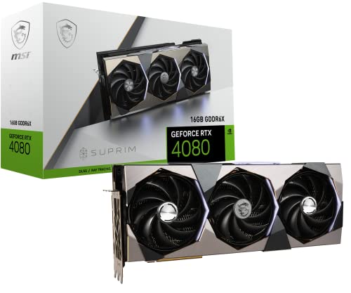 MSI GeForce RTX 4080 - Tarjeta gráfica para Videojuegos (16 GB, Memoria GDDR6X, 16 GB)