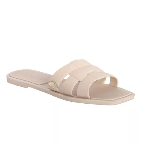 DON ALGODON Chanclas Mujer – Chanclas para Playa y Piscina - Sandalias Flip Flop de Goma con Suela Antideslizante y ligera (Beige, Sistema tallas calzado EU, Adulto, Mujer, Números, mediano, 39)