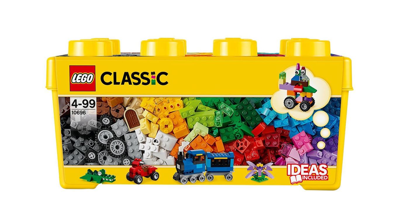 Set de Construcción Caja de Ladrillos Creativos Mediana y Coches LEGO Classic