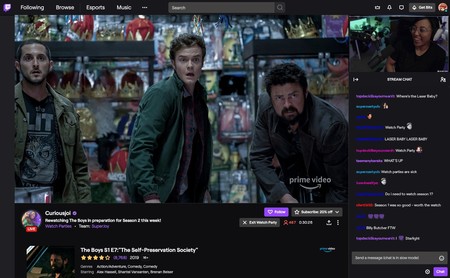 Los streamers de Twitch ya pueden emitir también películas y series, pero necesitarás una cuenta en Prime Video para verlas