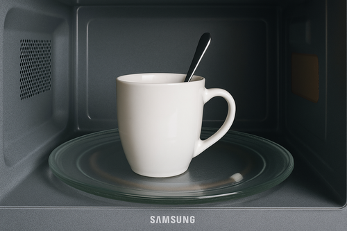 taza en el microondas