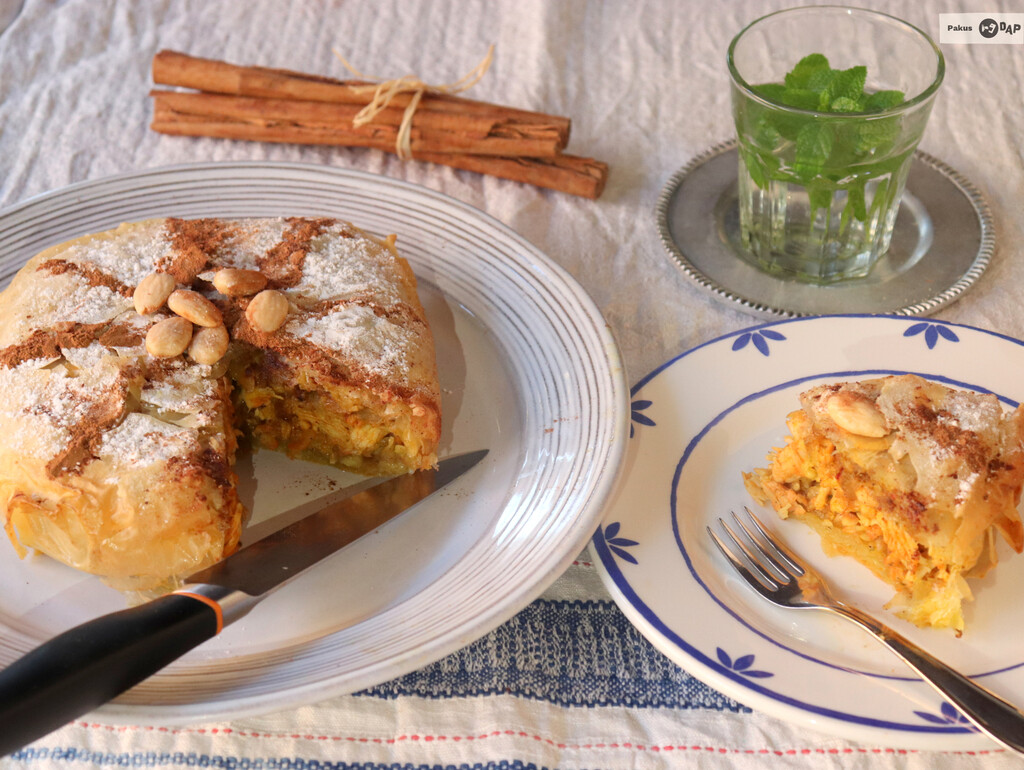 Receta de pastela moruna de pollo o pastilla marroquí, un auténtico viaje para los sentidos