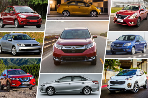 Los 23 autos más vendidos en México en 2017, un año retador para la industria